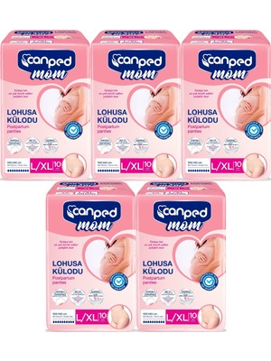 Canped Mom Lohusa Külodu - Külot Bez L - Large - Büyük / XL - Extra Large - 50 Adet (5 paket*10)
