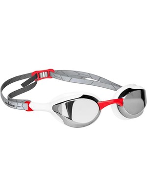Knittingtr Gri Kırmızı Aynalı Yüzme Gözlüğü, Şık ve Konforlu Tasarım, Suya Dayanıklı ve Hafif
