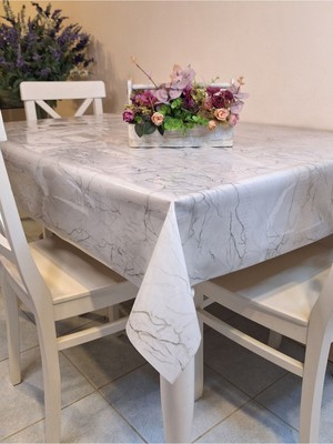 Başak Ev Tekstili Şeffaf 0.018 mm Pvc Muşamba - Desenli Silinebilir Şeffaf Masa Örtüsü