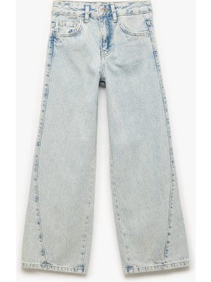 Koton Düşük Bel Bol Kalıp Geniş Paça Denim Pantolon