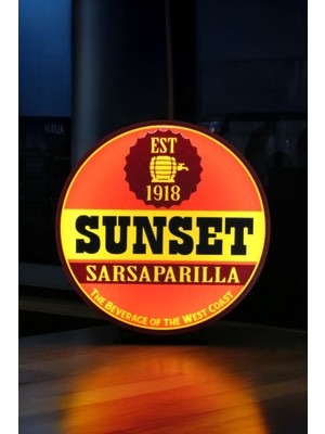 Sunset Sarsparilla Tasarımlı Gece Lambası