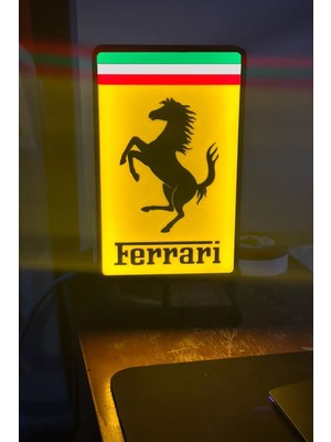 Ferrari Logolu Gece Lambası