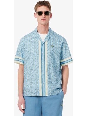 Mavi Monogram Relaxed Fit Kısa Kollu Erkek Gömlek