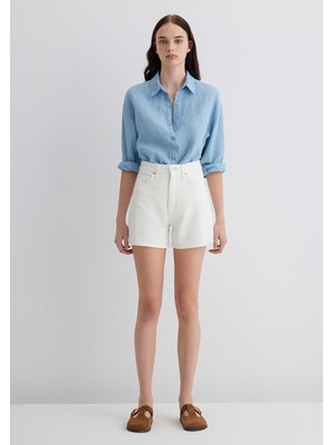 Mavi Verna Off White 90LAR Jean Şort 1410059-90443