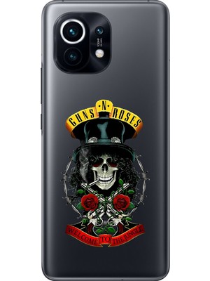 Dali Design Xiaomi Mi 11 Uyumlu Şeffaf Kılıf Guns N' Roses Tasarımlı