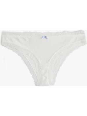 Koton Pamuklu Fiyonklu Dantel Detaylı Külot