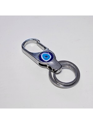 Ünsa Anahtar Anahtarlık Nazar Boncuklu  Armalı Kemer Metal Anahtarlık-Çanta Aksessuar