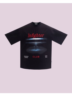 İnfighter Erkek Kısa Kol Endless Road Oversize Siyah