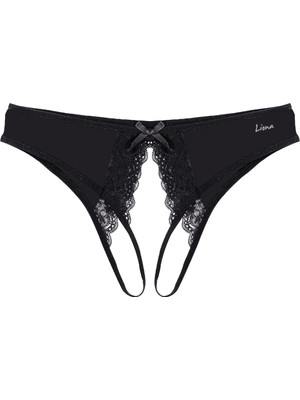 MiraLive Miraxx Özel Bölgesi Açık Büyük Beden Siyah  Külot