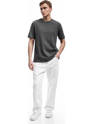 Koton Baskılı Pamuklu Kısa Kollu Regular Fit Bisiklet Yaka Tişört