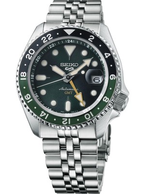 Seiko 5 Sports Gmt SSK035K Erkek Kol Saati Metalik Gri Kasa Suya Dayanıklı 10 ATM