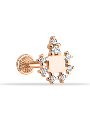 14 Ayar Altın Puzzle Minimal Tragus Piercing