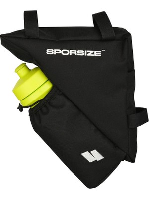 Sporsize Siyah Bisiklet Kadro Arası Matara Hazneli Su Geçirmez Çanta - Suluk Fiyata Dahil Değildir.