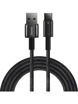 Tungsten Gold Siyah USB To Type-C Hızlı Şarj Data Kablosu 100W CAWJ000101