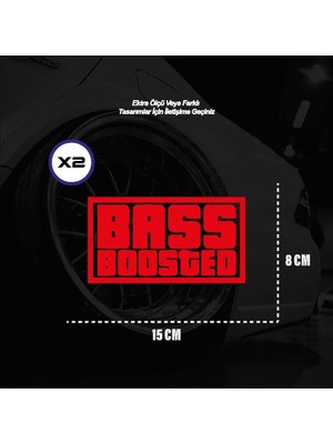 Bass Boosted Motosiklet Araba Laptop Sticker Yapışkanlı Folyo