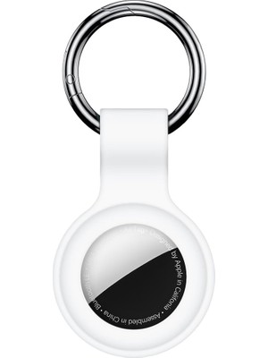 Apple Airtag Uyumlu Silikon Koruyucu Anahtarlık Arkası Kapalı Düşmez Yıkanabilir
