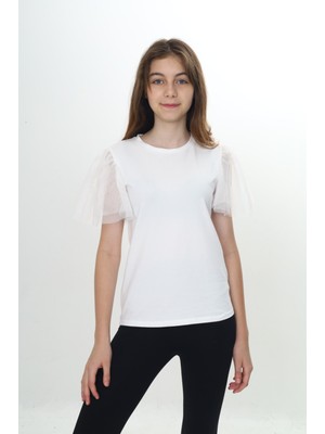 Toontoy Kız Çocuk Tüllü Tişört