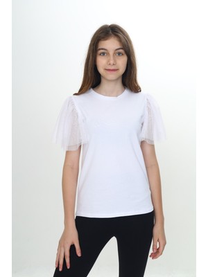 Toontoy Kız Çocuk Tüllü Tişört
