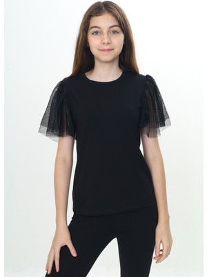 Toontoy Kız Çocuk Tüllü Tişört