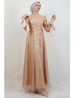 Betül Tesettür Abiye Sütlükahve