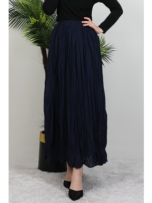Giza Store Kraş Vual Etek Lacivert