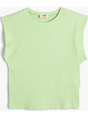 Koton Atlet Kolsuz Yuvarlak Yaka Ribanalı