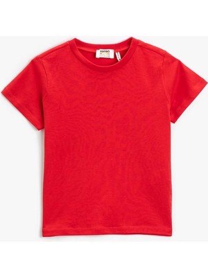 Koton Basic Kısa Kollu Tişört Bisiklet Yaka Pamuklu