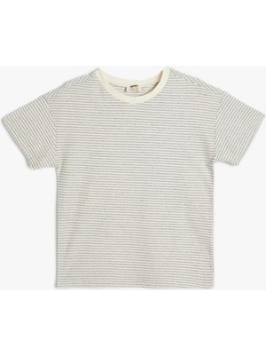 Koton T-Shirt Kısa Kollu Bisiklet Yaka Pamuklu