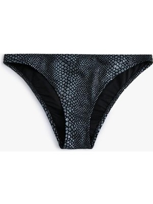 Koton Yılan Derisi Desenli Bikini Altı Normal Bel