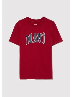 MAVİ LOGO BASKILI TİŞÖRT