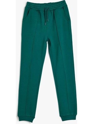 Koton Jogger Eşofman Altı Beli Bağlamalı Şardonlu