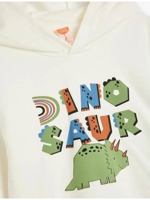 Koton 5Wmb10031Tk 010 Ekru Erkek Bebek Pamuk Jersey Sweatshirt