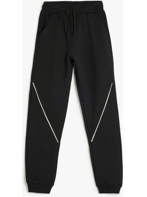 Koton Erkek Çocuk Jogger Eşofman Altı Pamuklu Şerit Detaylı Cepli Lastikli Paça