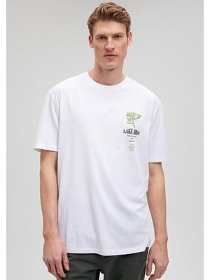 Mavi Baskılı Beyaz TIŞÖRT0612021-620