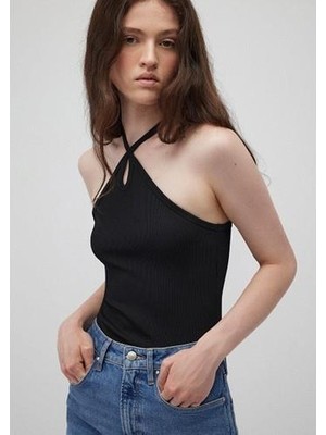 Mavi Kadın Askılı Penye Siyah 1612616-900