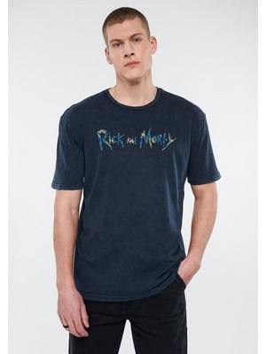Mavi Erkek Rick and Morty Baskılı Antrasit Tişört 067110-34314