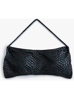 Koton Boyundan Bağlamalı Bikini Üstü Yılan Derisi Desenli