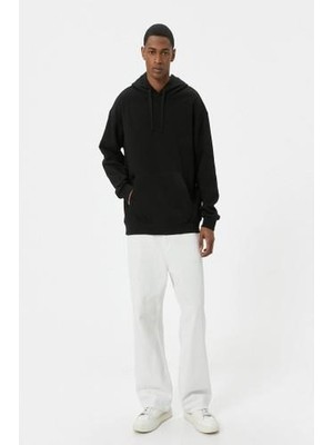 Koton Oversize Sweatshirt Kapşonlu Uzun Kollu Kanguru Cep Detaylı
