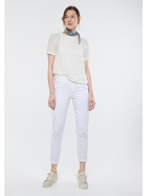 Mavi Kadın Cindy Beyaz Everyday 90S Jean Pantolon Klasik Kesim 100277-81362 Kot Malzeme
