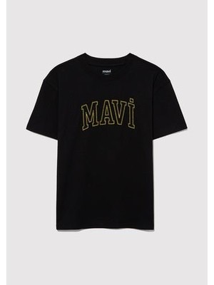MAVİ Logo Nakışlı Tişört Erkek Çocuk Kısa Kol Günlük Stil Pamuklu Konforlu Tasarım