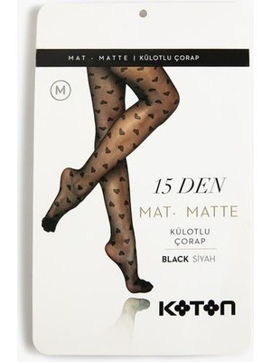 Koton Mat Kalpli Külotlu Çorap 15 Den