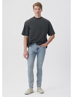 Mavi Erkek James Açık Mavi Gölgeli Kolej Jean Pantolon 0042485198