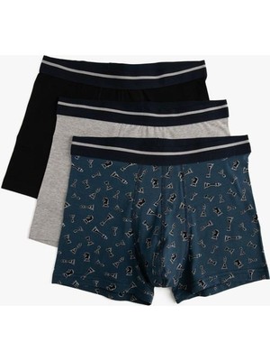 Koton 3'lü Boxer Seti Oyun Baskılı Çok Renkli