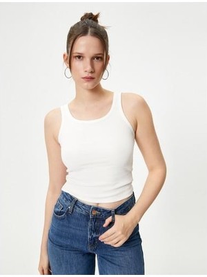 Koton Pamuklu Basic Atlet U Yaka Ribanalı Slim Fit