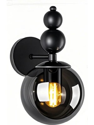 Toplu Aplik Cam Başlık Metal Gövde Duvar Lambası Kablolu