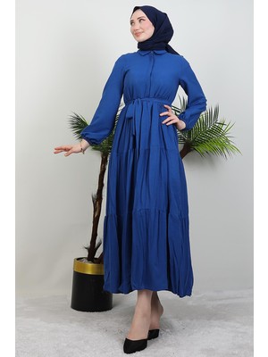 Giza Store Evren Düğmeli Elbise Mavi