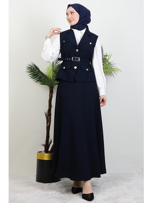 Giza Store Gömlekli Üçlü Takım Koyu Lacivert