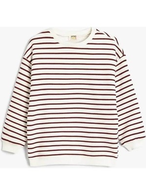 Koton Kız Çocuk Sweatshirt Beyaz 5WKG10267AK