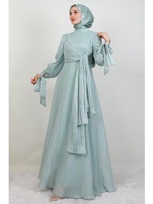 Giza Store Sümbül Tesettür Elbise Açık Mint