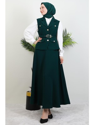 Giza Store Gömlekli Üçlü Takım Zümrüt